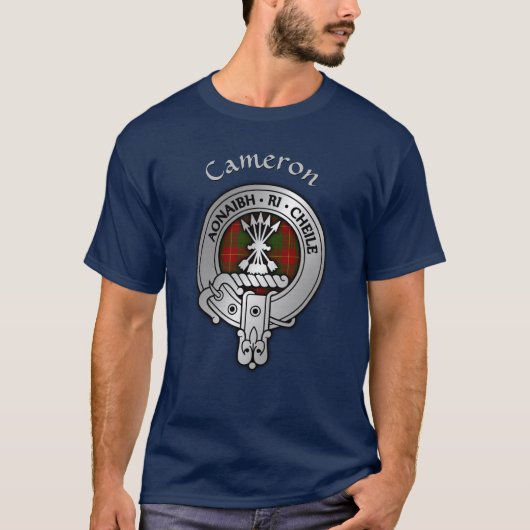 Clan Cameron Wappen & Tartan T-Shirt (Vorderseite)