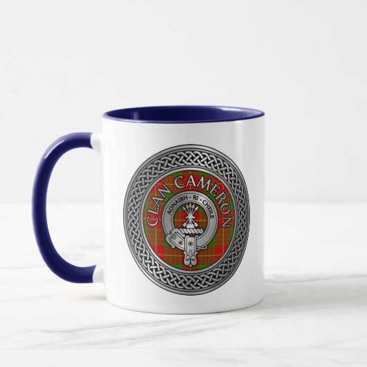 Clan Cameron Wappen & Tartan Tasse (Links)