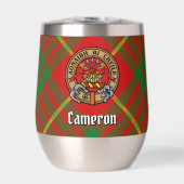 Clan Cameron Wappen über Tartan (Vorderseite)