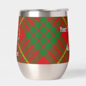 Clan Cameron Wappen über Tartan (Links)