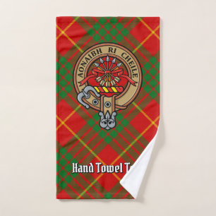 Clan Cameron Wappen über Tartan Badhandtuch Set