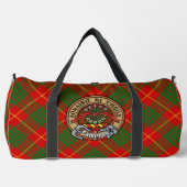 Clan Cameron Wappen über Tartan Duffle Bag (Vorderseite)