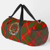 Clan Cameron Wappen über Tartan Duffle Bag (Rechte Ecke)