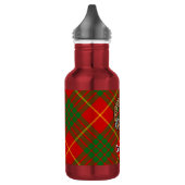 Clan Cameron Wappen über Tartan Edelstahlflasche (Links)