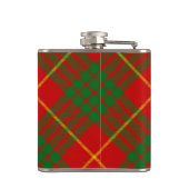 Clan Cameron Wappen über Tartan Flachmann (Rückseite)