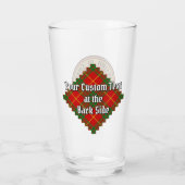 Clan Cameron Wappen über Tartan Glas (Rückseite)