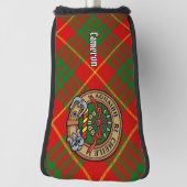 Clan Cameron Wappen über Tartan Golf Headcover (Rotieren 90)