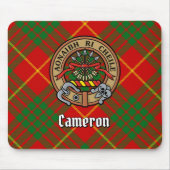 Clan Cameron Wappen über Tartan Mousepad (Vorne)