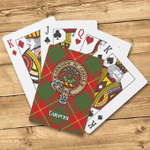 Clan Cameron Wappen über Tartan Spielkarten