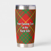 Clan Cameron Wappen über Tartan Thermobecher (Rückseite)