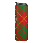 Clan Cameron Wappen über Tartan Thermosbecher (Nach rechts gedreht)