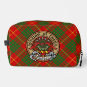 Clan Cameron Wappen über Tartan Waschbeutel (Vorderseite)