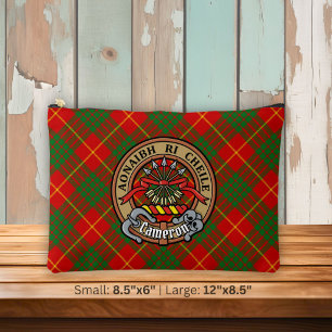 Clan Cameron Wappen über Tartan Zubehörtasche