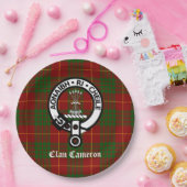 Clan Cameron Wappen und Tartan Pappteller (Party)