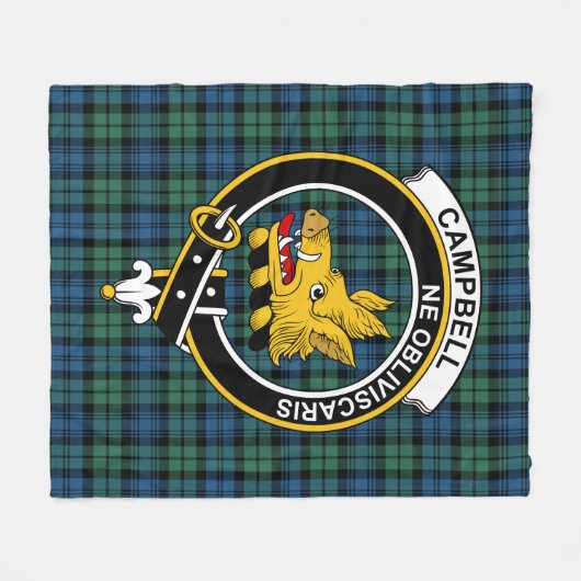Clan Campbell Ancient Tartan Kariert Fleecedecke (Vorderseite (Horizontal))