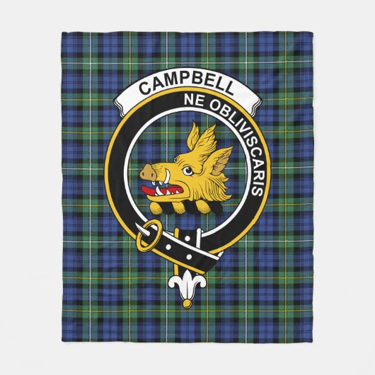 Clan Campbell Argyll Ancient Tartan Kariert Fleecedecke (Vorderseite)