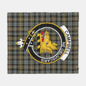 Clan Campbell Argyll Weathered Tartan Kariert Fleecedecke (Vorderseite (Horizontal))