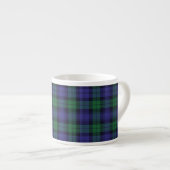 Clan Campbell Black Watch Scottish Tartan Espressotasse (Vorderseite Rechts)