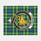 Clan Campbell Breadalbane Antiker Tartan Kariert Fleecedecke (Vorderseite (Horizontal))