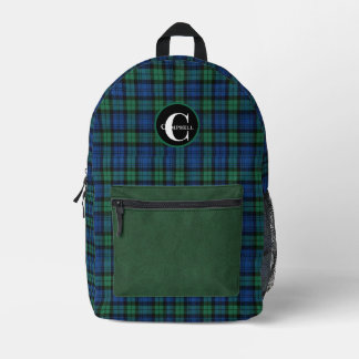 Clan Campbell Kariert Mit Monogramm Bedruckter Rucksack