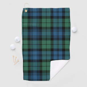 Clan Campbell Kariert Tartan Green Blue Black Karo Golfhandtuch