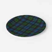 Clan Campbell Military Tartan Pappteller (Schrägansicht)