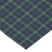 Clan Campbell Navy Blue und Green Scottish Tartan Kurzer Tischläufer (Ecke)
