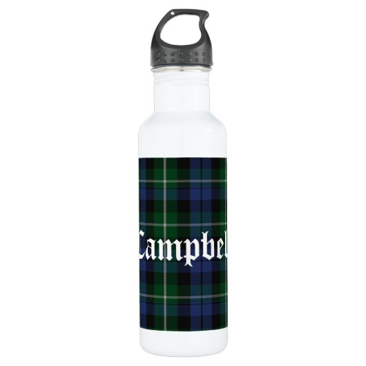 Clan Campbell Tartan Kariert Trinkflasche (Vorderseite)