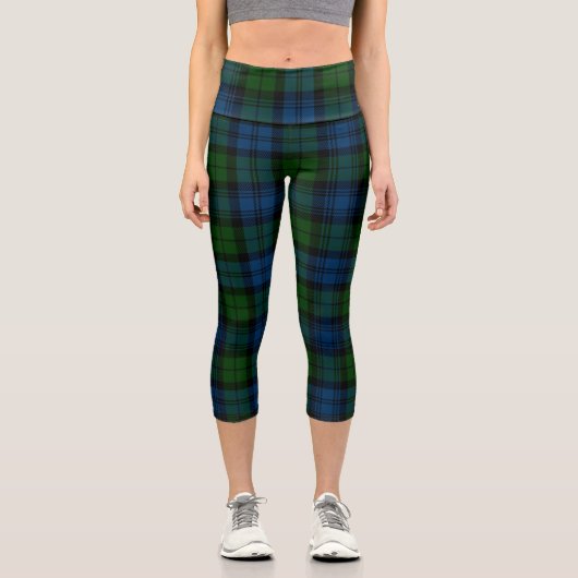 Clan Campbell Tartan Scottish Kariert Capri Leggings (Vorderseite)