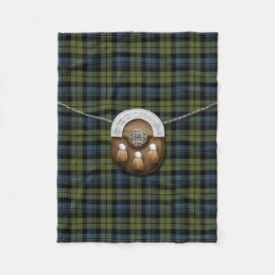 Clan-Campbell Tartan und Sporran Fleecedecke