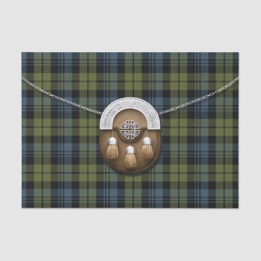 Clan-Campbell Tartan und Sporran Seidenpapier (Vorderseite)