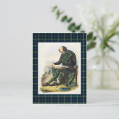 Clan Campbell Vintag Illustration Tartan Frame Postkarte (Stehend Vorderseite)