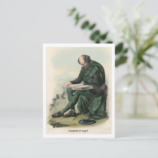 Clan Campbell von Argyll Postkarte (Stehend Vorderseite)