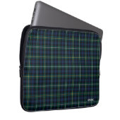 Clan Campbell von Argyll Tartan Blue Kariert Monog Laptopschutzhülle (Vorne Rechts)