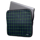 Clan Campbell von Argyll Tartan Blue Kariert Monog Laptopschutzhülle (Vorderseite Links)
