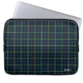 Clan Campbell von Argyll Tartan Blue Kariert Monog Laptopschutzhülle (Vorderseite)