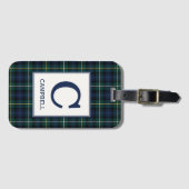 Clan Campbell von Argyll Tartan Mit Monogramm Gepäckanhänger (Vorderseite (Horizontal))