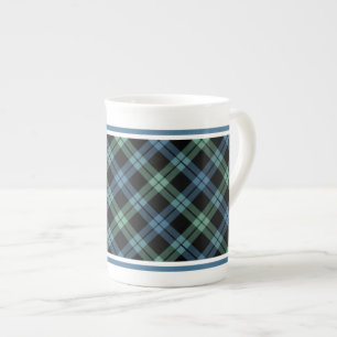 Clan Campbell von Loch Awe Tartan Blue Kariert Porzellantasse