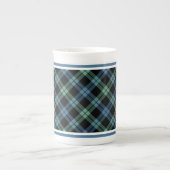 Clan Campbell von Loch Awe Tartan Blue Kariert Porzellantasse (Vorderseite)