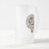 Clan Campbell Wappen & Armaddie Tartan Mattglas Bierglas (VorderseiteRechts)