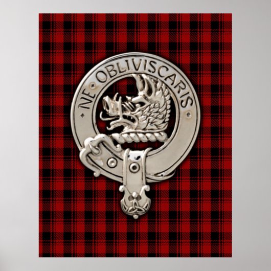 Clan Campbell Wappen & Armaddie Tartan Poster (Vorne)
