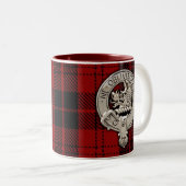 Clan Campbell Wappen & Armaddie Tartan Zweifarbige Tasse (VorderseiteRechts)