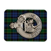 Clan Campbell Wappen & Breadalbane Tartan Magnet (Horizontal)