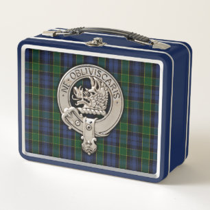 Clan Campbell Wappen & Breadalbane Tartan Metall Brotdose