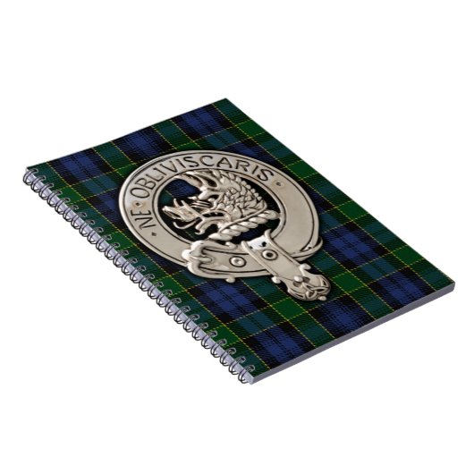 Clan Campbell Wappen & Breadalbane Tartan Notizblock (Rechte Seite)