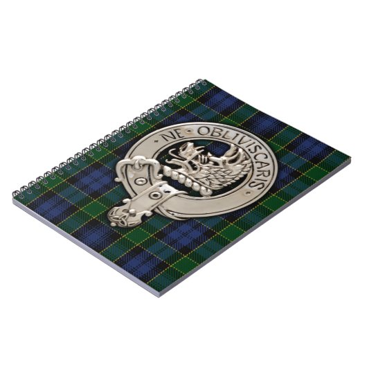 Clan Campbell Wappen & Breadalbane Tartan Notizblock (Linke Seite)
