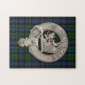 Clan Campbell Wappen & Breadalbane Tartan Puzzle (Horizontal)