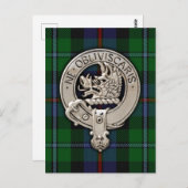 Clan Campbell Wappen & Cawdor Tartan Postkarte (Vorne/Hinten)