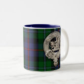 Clan Campbell Wappen & Cawdor Tartan Zweifarbige Tasse (VorderseiteRechts)