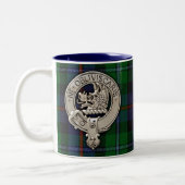 Clan Campbell Wappen & Cawdor Tartan Zweifarbige Tasse (Links)